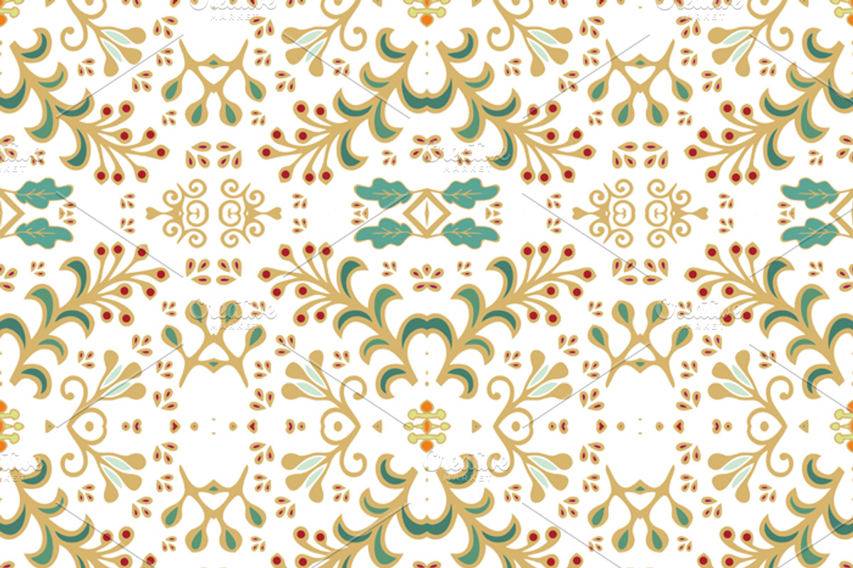 Set of 6 seamless flourish patterns preview 3