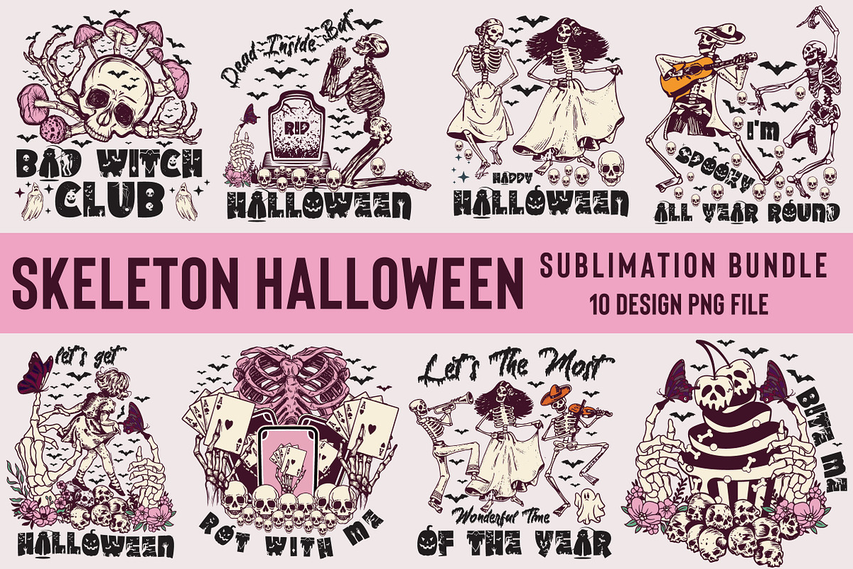 Halloween PNG Sublimation BIG Bundle, a Work Illustration by CreationArt (Photo 3 of 10)