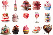 Valentine's Day Sweets Clipart, an Illustration by OK Design (Thumbnail 3 of 6)