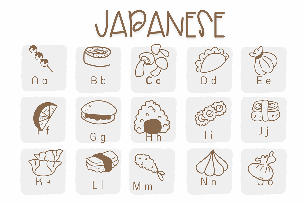 Japanese Food | Symbols Fonts, a Symbol Font by Sirinart (Photo 2 of 7)