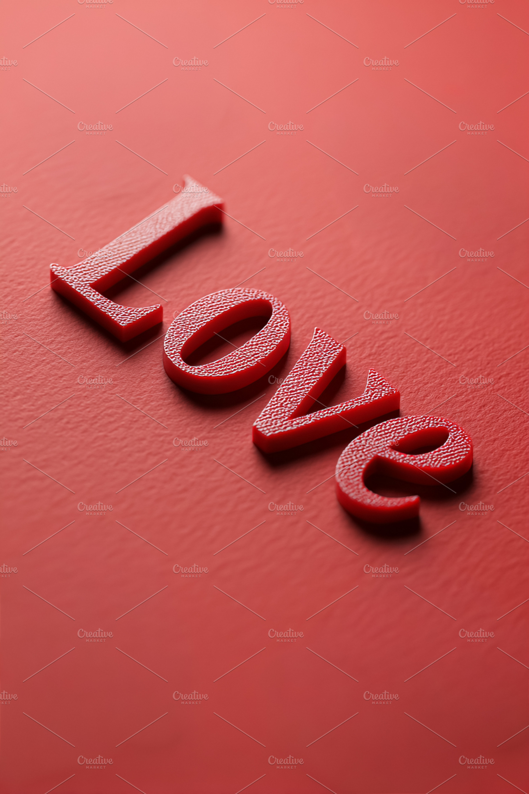 Love lettering word in red color creating passion and romance fo, a Photo by Studio ANNA