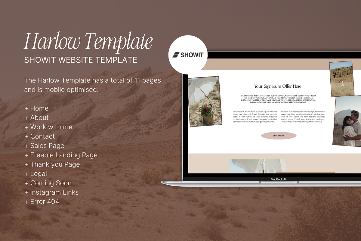Harlow | Showit Website Template, a Landing Page Template by Helly Jo Creative (Photo 5 of 7)