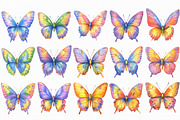 Watercolor Butterfly Clipart, an Illustration by Libby Wishes (Thumbnail 7 of 7)