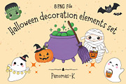 Halloween decoration elements set, a Graphic by PKshop (Thumbnail 2 of 3)