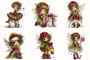 Whimsical Christmas Fairy Clipart, an Illustration by OK Design (Thumbnail 3 of 6)