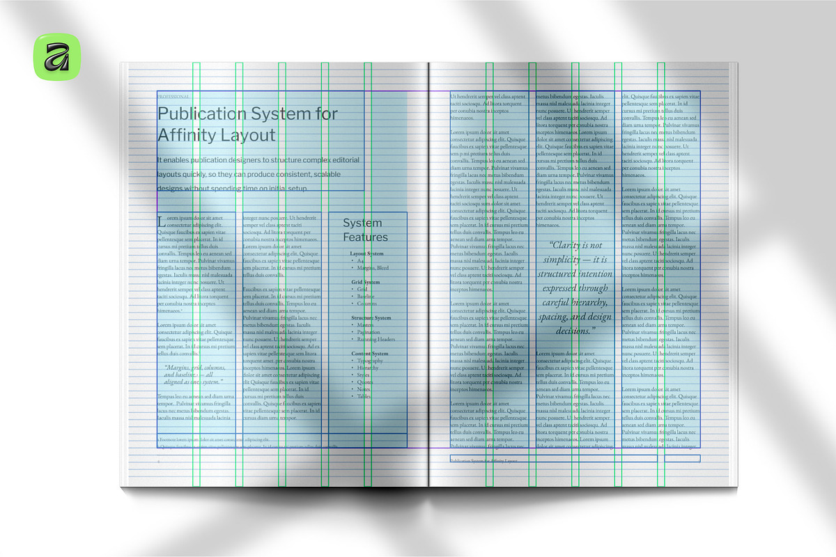 A4 Publication System · Affinity V3, a Magazine Template by Sasha Lantukh (Photo 3 of 11)
