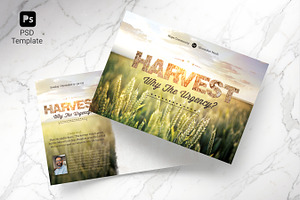 Harvest Urgency Church Flyer PSD
