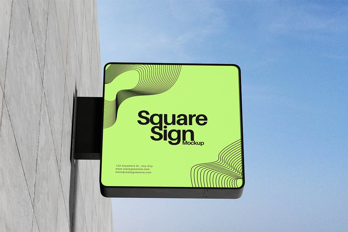Square Billboard Mockup, an Advertising Mockup by xavier_studio (Photo 5 of 5)