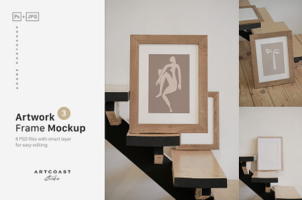 Artwork Wooden Frame Mockup