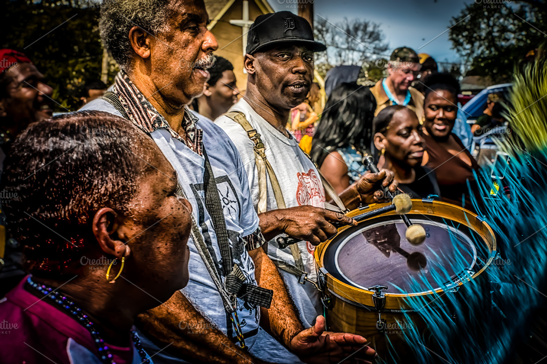 Musicians Parading On Super Sunday
