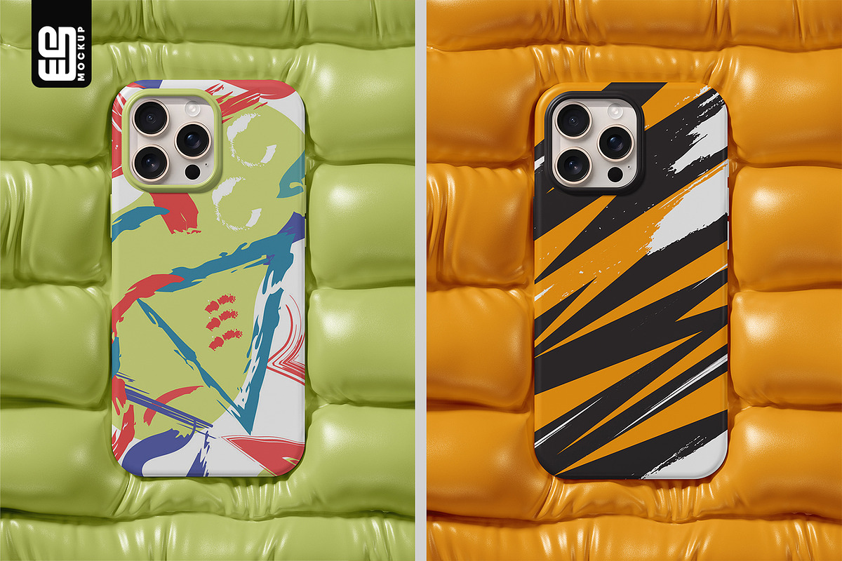 Case on Inflatable Surface Mockup, an iPhone Mockup by SD Mockup