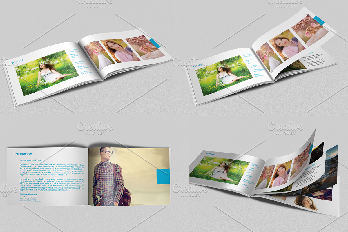 PSD Photography Portfolio Album, a Stationery Template by PixelHive Pro (Photo 2 of 5)