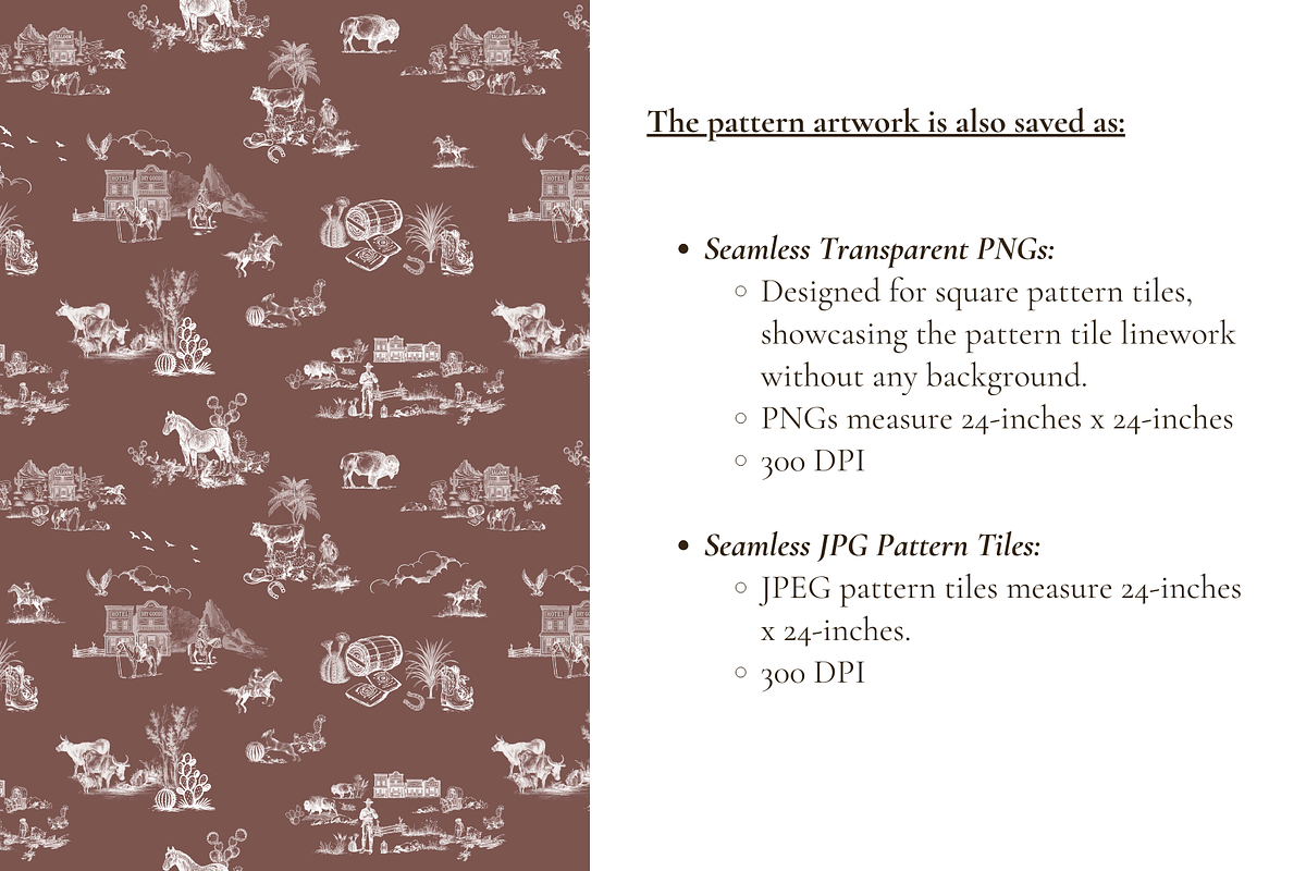 Western Toile de Jouy Pattern, a Background Graphic by Hughes Studio (Photo 6 of 8)