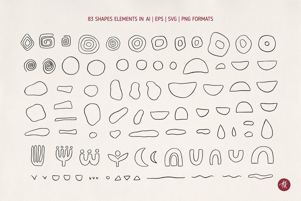 Ikigai Mindful Line Art Set, an Object Illustration by Alena Koval (Photo 7 of 16)