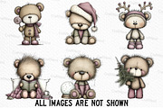Whimsical Christmas Teddy Clipart, an Illustration by Craft Nest (Thumbnail 3 of 6)
