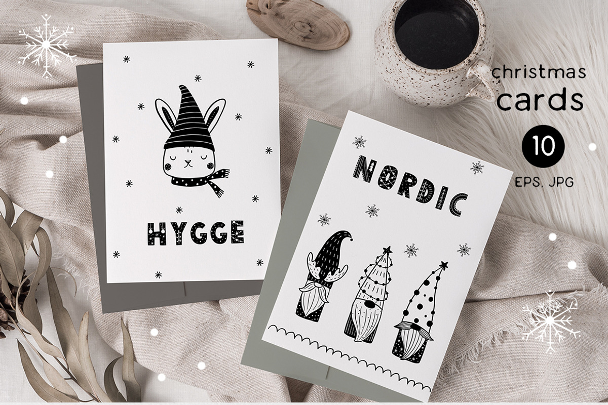 Nordic Christmas animals & gnomes, an Animal Illustration by polikarpovaart (Photo 8 of 12)