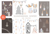 Boho Scandi Christmas CLIPART, a Decorative Illustration by ArtOLB (Thumbnail 1 of 8)