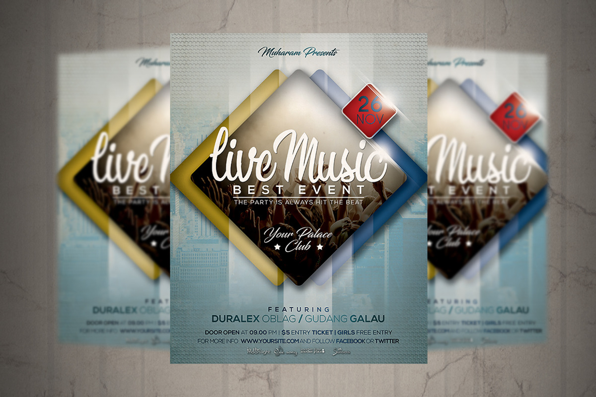 Live Music Flyer / Poster, a Flyer Template by Septian