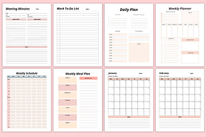 Work & Office Planner Canva Template