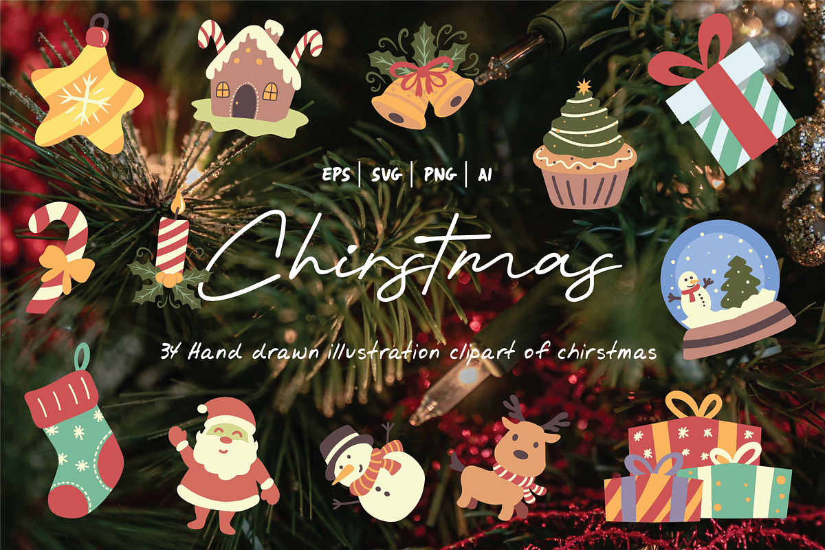 Clipart of Chirstmas, a Decorative Illustration by Berdansabersama (Photo 1 of 5)