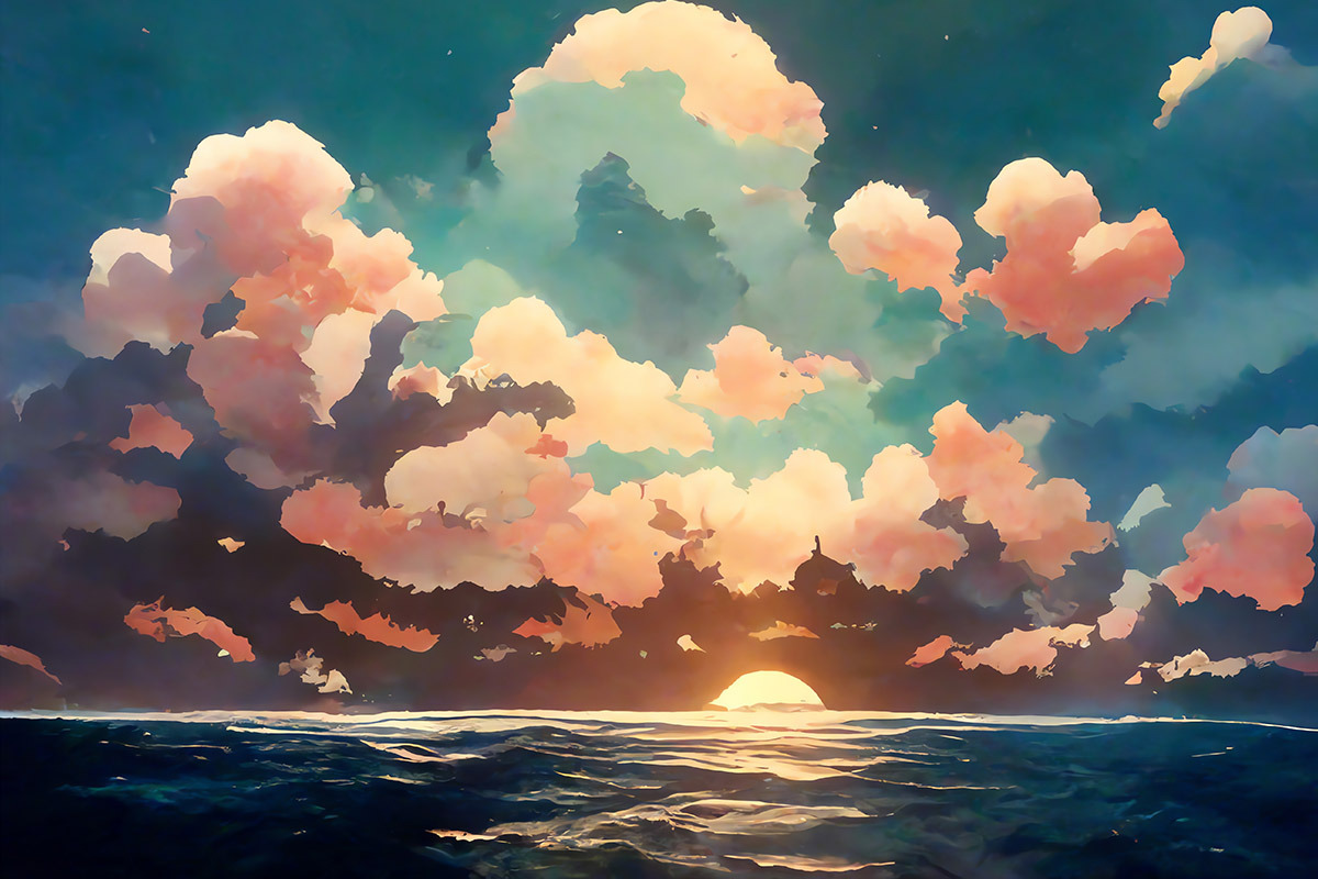 Solitary Seas - Watercolor Oceans, an Illustration by Tugcu Design Co. (Photo 5 of 8)