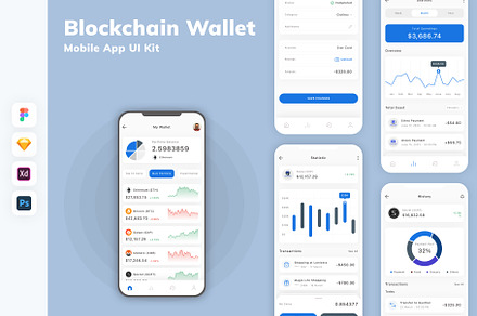 Blockchain Wallet Mobile App UI Kit
