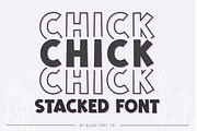 CHICK STACKED Trendy Block Font, a Font by Blush Font Co. (Thumbnail 1 of 6)