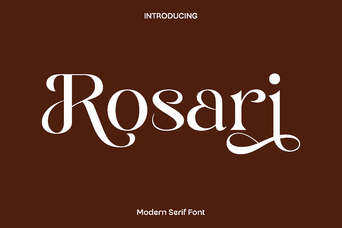 Rosari Serif Font, a Script Font by Luna Shop (Photo 1 of 12)