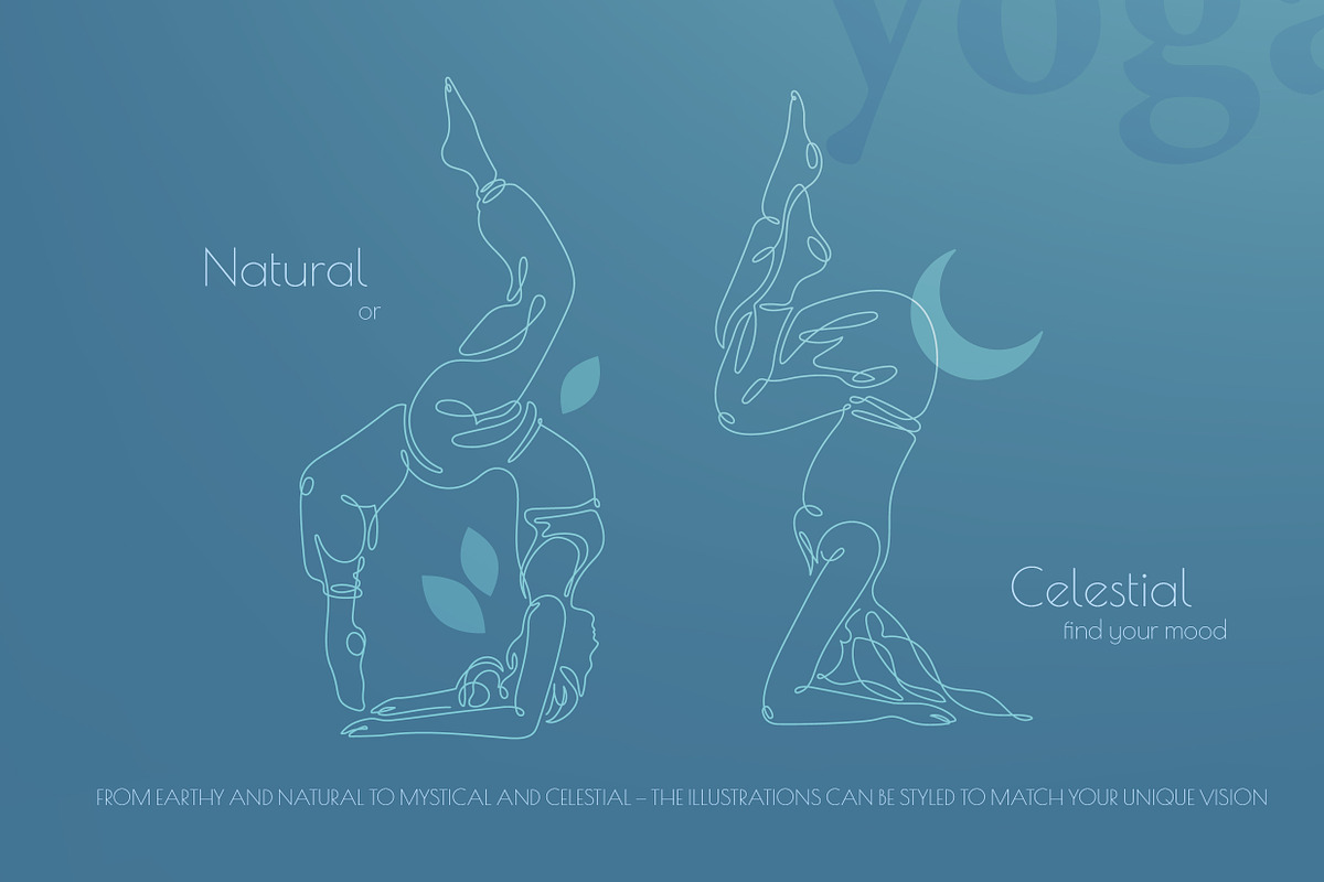 One Line Yoga Illustrations, a Person Illustration by Alina Kruss (Photo 5 of 9)