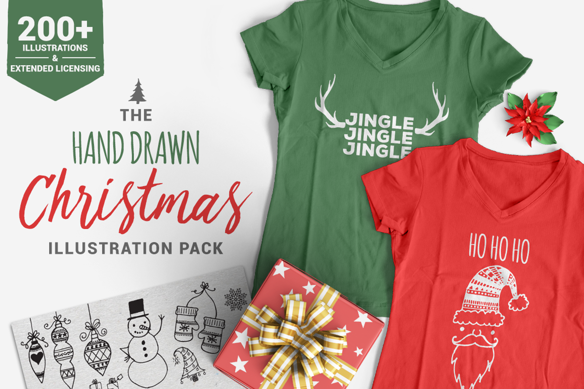 Hand Drawn Christmas Illustrations, a Seasonal Illustration by Brandi Lea Designs (Photo 1 of 4)