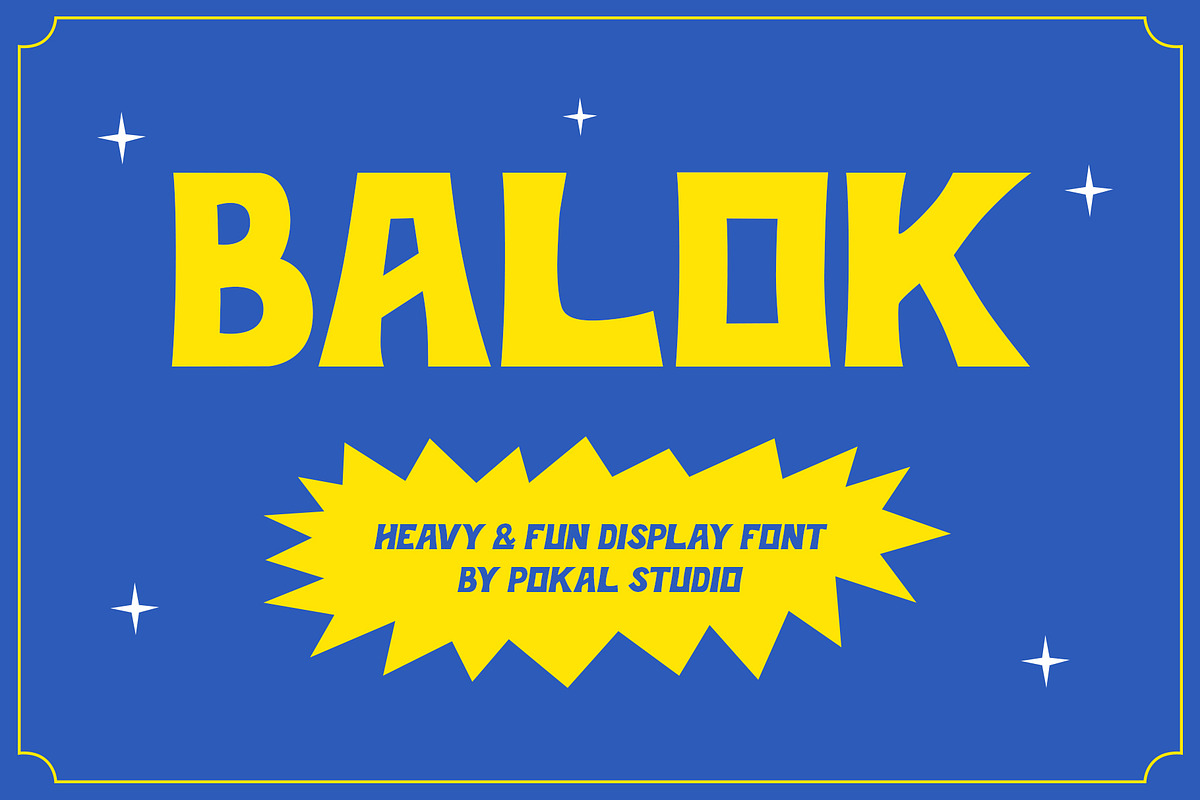 Balok Display Font, a Sans Serif Font by Pokal Studio (Photo 1 of 9)