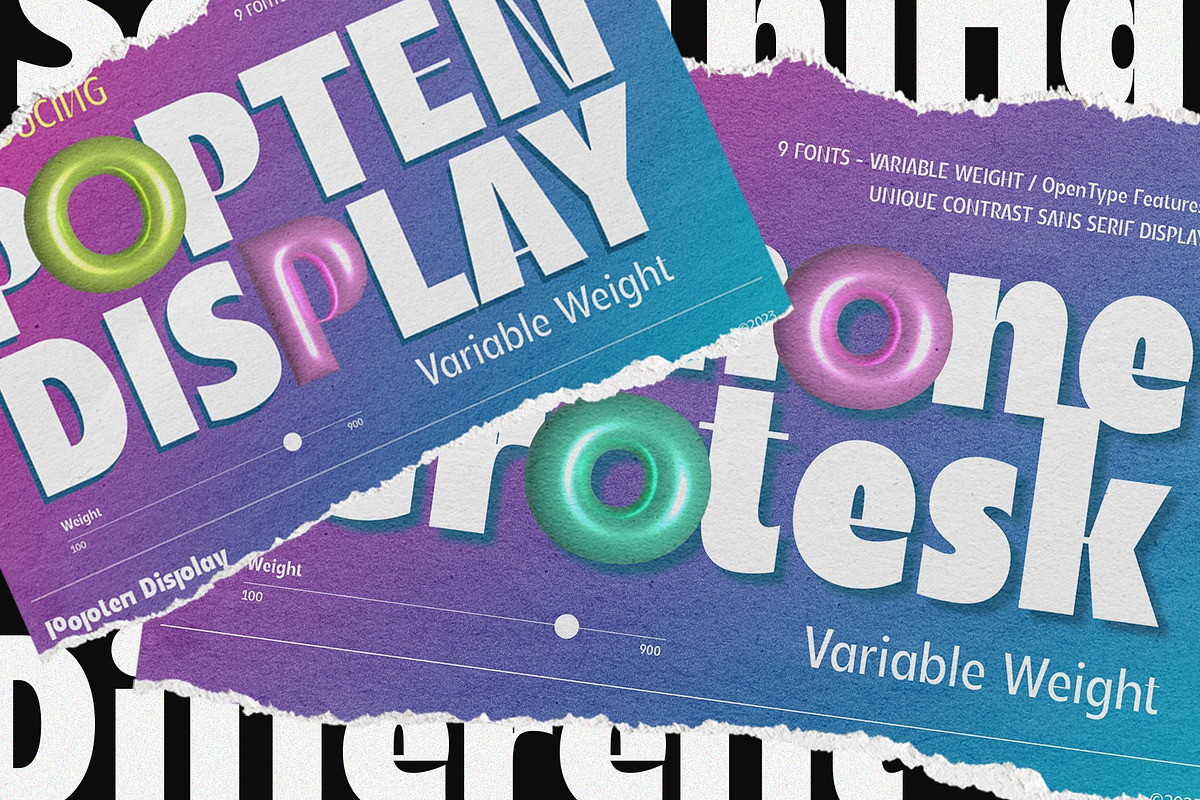 Popten Display Family Font, a Sans Serif Font by Siwox Studios (Photo 5 of 9)