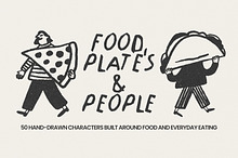 Food, Plates & People: 50 Characters by  in Illustrations