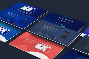 Amazing app landing page PSD