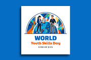 World Youth Skills Day Banner, a Social Media Template by nandinigraphics (Thumbnail 2 of 4)