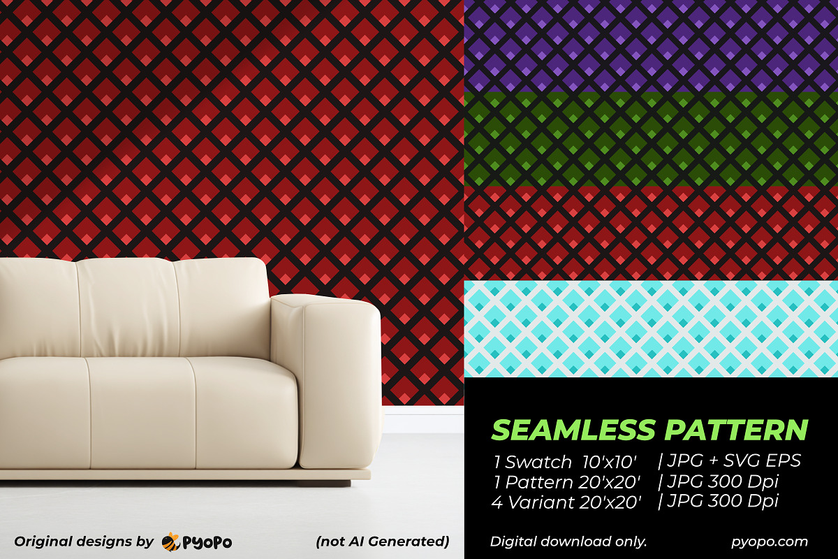 Recta Geometric Pattern, a Pattern Graphic by Pyopo (Photo 2 of 3)