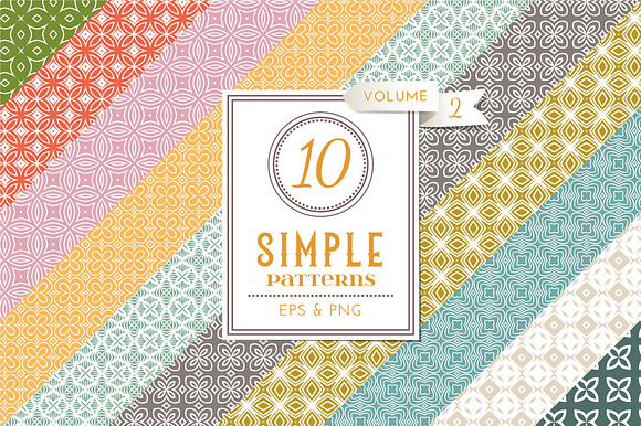 Set of 10 simple patterns Vol. 2 preview 4