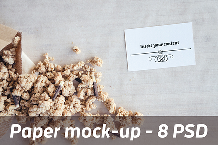 Paper Card Mock-Up 8PSD- part 2 of 3