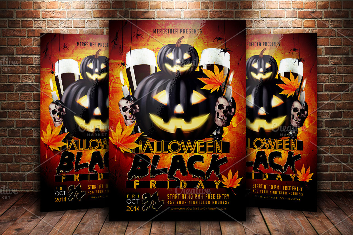 Halloween Black Friday Flyer, a Flyer Template by MergeIdea (Photo 1 of 3)