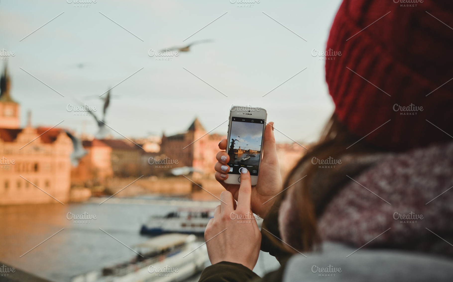 Girl take pictures with phone, a Person Photo by Pro.Motion
