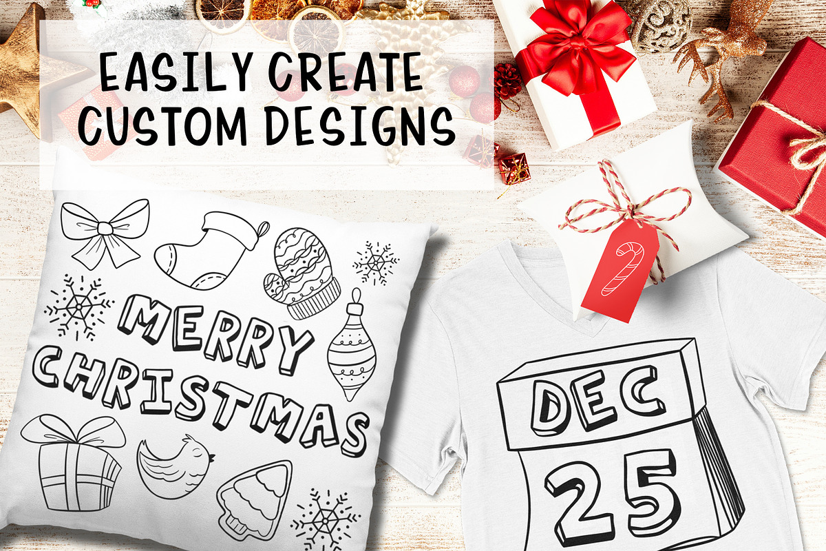 Christmas Doodle Brushes, a Brush Add-On by Brushed Rose (Photo 2 of 3)