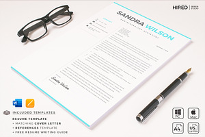 1, 2 & 3 Pages Word Resume Template