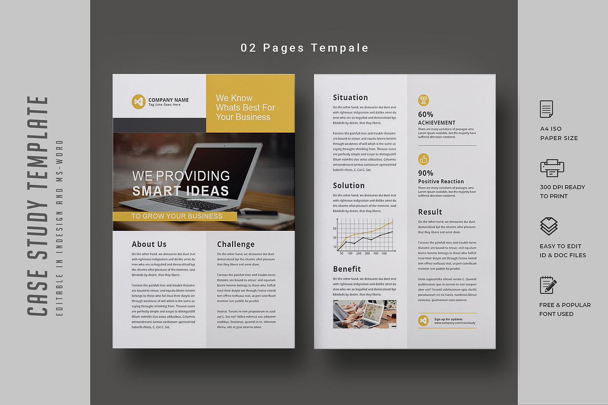 530. Case Study Template, a Stationery Template by CreativeRezwan (Photo 2 of 3)