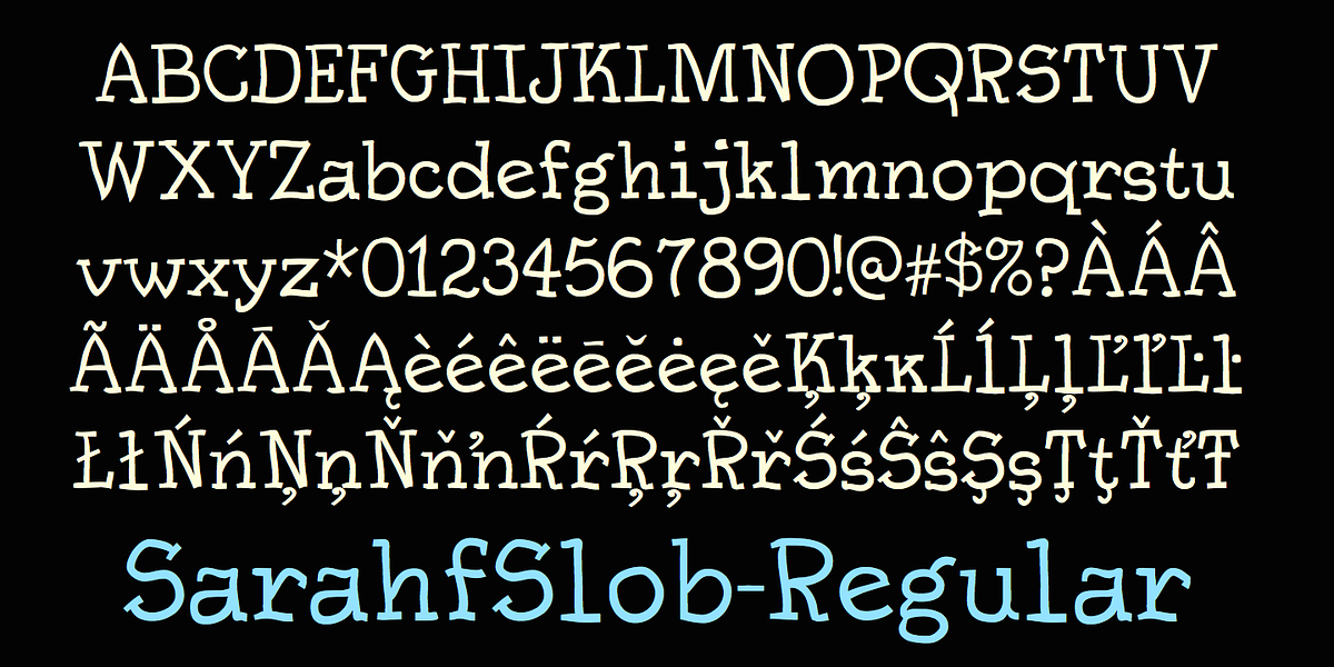 SarahfSlob, a Slab Serif Font by Ingrimayne Type (Photo 8 of 11)