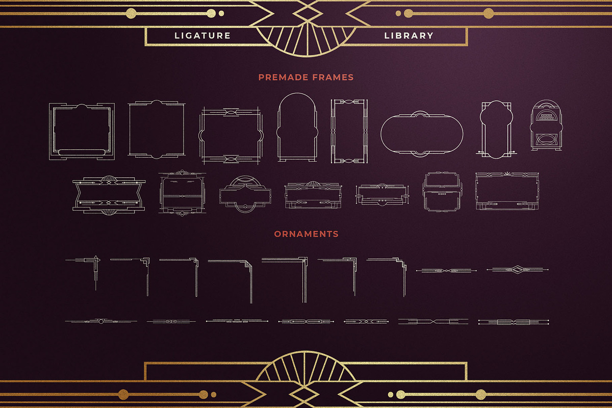 Decolmax Art Deco Typeface, a Sans Serif Font by alit design (Photo 14 of 17)