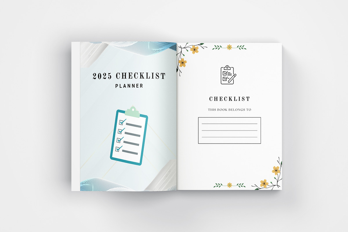 2025 Checklist Planner Canva, a Stationery Template by Designmela01 (Photo 2 of 8)