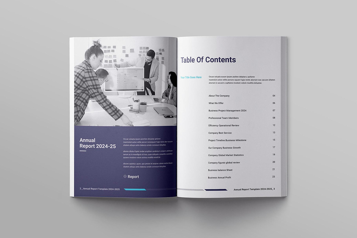 Annual Report Design Template| Canva, a Brochure Template by ElvinPrint (Photo 4 of 11)