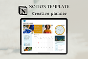 Notion planner for creatives, a Design Template by Petite Zakka Boutique (Thumbnail 1 of 9)