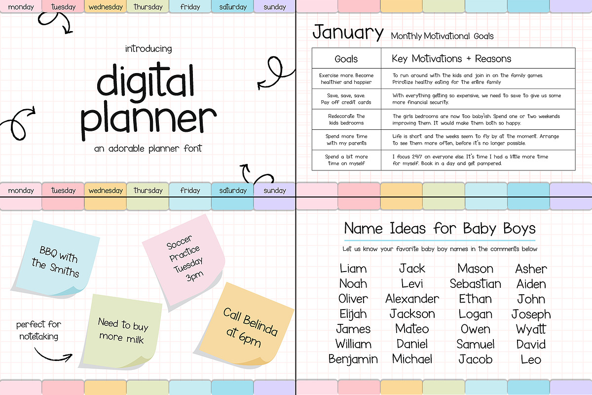 The Handwritten Font Bundle - Vol 04, a Handwritten Font by Lollipop Hand Drawn (Photo 5 of 11)