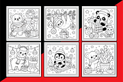 Kawaii Christmas Fun Coloring Book, a Seasonal Illustration by Design Station (Thumbnail 2 of 5)